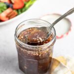 raspberry vinaigrette in jar