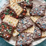 Receta de Matzá Cubierta de Chocolate con Sprinkles