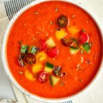 Gazpacho de Pimientos Rojos Asados y Tomate